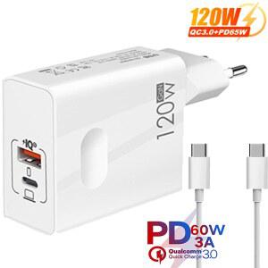 5V1A어댑터 USB 120W GAN 초고속 PD 충전기 아이폰 노트북 호환 15 태블릿 충전 어댑터