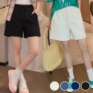 허리밴딩 심플 반바지 팬츠 와이드 베이직 캐주얼 4색