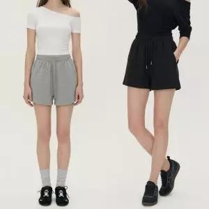 여성 밴딩 트레이닝 숏팬츠 와이드핏 데일리 반바지 여름