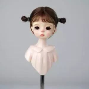 인형 가발 양갈래머리 삐삐머리 구체관절인형 양갈래 인형머리 미니어처 미니어쳐 소품