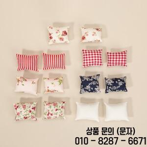인형 집 1/12 미니어처 가구 장난감에 대한 소파 침대에 2PCS 귀여운 꽃 베개 쿠션