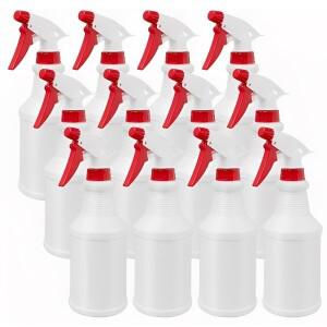 12Pcs 스프레이 병 누출 방지 플라스틱 미스트 펌프 컨테이너 헤어 바디 플랜트 샴푸 워터 재사용 가능