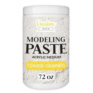 크리에이티브 데코 두꺼운 거친 그레인 모델링 페이스트 | 72온스 | 2kg | 1460ml | 아크릴 매체 | 캔버스 페인트, 아트 프로젝트, DIY, 3D 효과를 위한 흰색 구조 몰딩 텍스처 페이스트 | 차원 첨가제