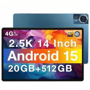 게임용태블릿 2026 안드로이드 15 태블릿 14 1인치 GPS 13800MAH 512GB 탑재 와이파이 BT5 T616 배터리 옥타코어 20GB 5G 대용량