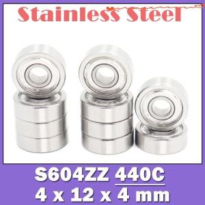 스테인리스 스틸 롤러 S604ZZ 베어링 Z 볼 4124mm 440C 10 개