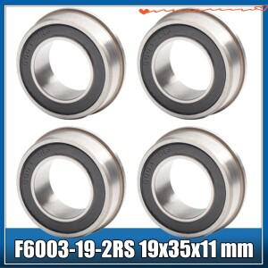 4Pcs F6003 베어링 19x35x11mm ABEC-1 플랜지 볼 가든 카트 휠