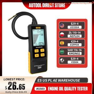 AUTOOL 디지털 엔진 오일 테스터 2.8 인치 LCD 자동차 품질 감지기 POA 수리 도구 AS503