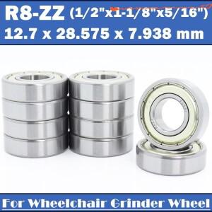 미니어처 R8 ZZ 볼 베어링 12.728.5757.938mm (10 개) 인치