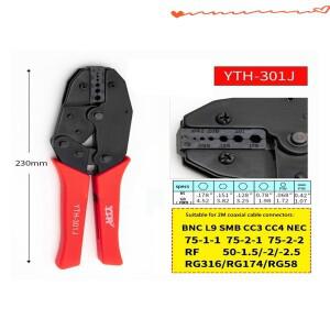 동축 케이블 압착 공구 SMA/BNC 커넥터 플라이어 RG58 YTH-301J 203PA