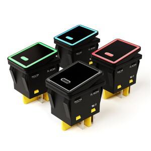 30x22mm 로커 스위치 알루미늄 합금 12V-24V 110V 케이블 IP67 방수 토글 해양 자동차 제어