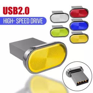 메모리 스틱 고속 USB 플래시 드라이브 64GB 미니 메탈 버튼 펜 방수 실버 외장 스토리지 U 디스크