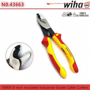 WIHA 43663 VDE 1000V 절연 케이블 커터 210mm 스프링 장착 산업용 와이어 도구