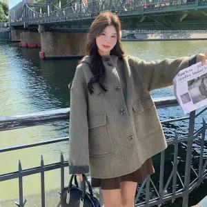 솔저스여성 후드 리버시블 캐시미어 코트 OPH1