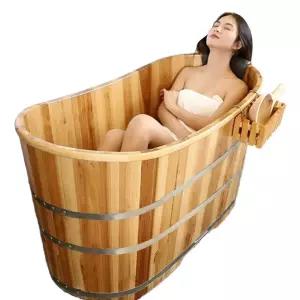 야외 자쿠지 욕조 반신욕기 대형 이동식 히노끼 사우나 나무