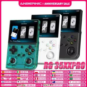 안베르닉 RG 35XX 64비트 휴대용 게임기 3.5인치 IPS 화면 리눅스 시스템 비디오 게임 콘솔 시뮬레이터 64G