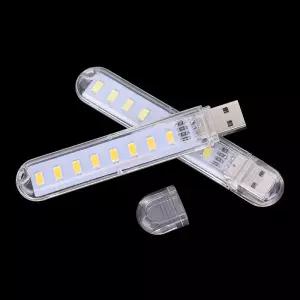 미니 휴대용 USB LED 책 빛 DC5V 울트라 밝은 램프 8leds 조명 보조베터리 PC 노트북