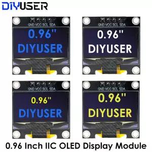 0.96 인치 oled IIC 직렬 흰색/파란색/노란색 디스플레이 모듈 Arduino 용 128X64 I2C SSD1306 12864 LCD