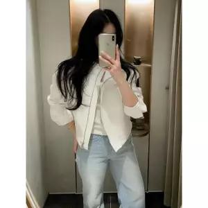 블랙팬서 모직 점퍼 톱 지퍼 여성차이나 반코트 OPH3