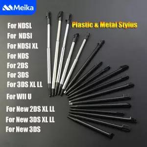 1개 블랙 플라스틱 스타일러스 터치스크린 메탈 텔레스코픽 펜 2DS 뉴 LL XL NDSL NDSi NDS Wii용