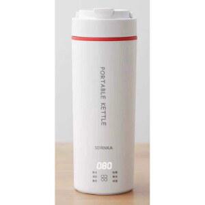 USB 전기포트 주전자 304속 수납팩 무선 여행용 분유 보온병 전기 500ML 열탕 컵솔 500ml 연결 증정 비커 세정제 단열 화이트