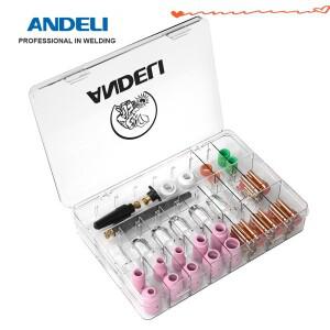 ANDELI TIG 용접 토치용 스터비 가스 렌즈 파이렉스 유리 컵 키트 액세서리 WP-17 18/26 68 개