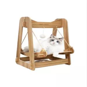 고양이 침대 그네 흔들의자 원목 해먹 냥이