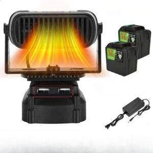 휴대용 무선 히터 500w 업그레이드 화이트 충전식 배터리 히터기 무소음 USB 충전식 소켓 온풍기 10개 캠핑용 빨간색 2개 1세트 무선난로