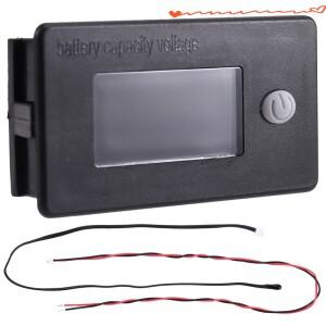A03Z-골프 카트용 RV 차량 배터리 미터 LCD 디스플레이 볼트 10-100V 전압계 온도계 자동차