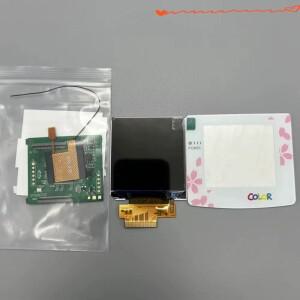 오리지널 사이즈 새 2.45인치 GBC IPS 고휘도 LCD 스크린 (닌텐도 게임보이 컬러 쉘을 절단할 필요 없음