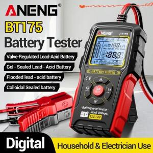 ANENG BT175 자동차 배터리 테스터 12V 분석기(절연 악어 클립 포함) 전원 필요 없음 SOC 신속한 감지