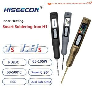 HISEECON H1 전기 용접 펜은 C210 납땜 인두 헤드 고전력 65-105W 수리 도구에 적합합니다.