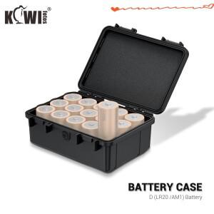 KIWI 15 슬롯 배터리 보관함 D / LR20 /AM1 IP67 방수 및 충격 주최자 케이스 홀더