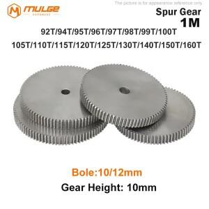 스퍼 기어 1M-92T-160Teeth SC45 # 탄소강 재질의 원통형 변속기 부품
