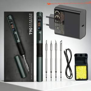 ALIENTEK T90B 납땜 인두기 140W/65W 휴대용 디지털 디스플레이 자동 절전 PCB 정밀 수리 도구 세트