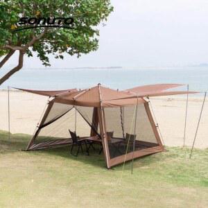 메쉬 차박텐트 자동 블랙코팅 여름텐트 오렌지 매트방수 4인용 타프 3 차박 대형