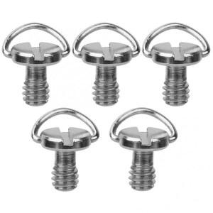 호환 퀵 릴리스 플레이트용 1/4 카메라 나사, 1/4 인치 접이식 C 링 어댑터, 삼각대 모노포드 카메라 플레이트 액세서리, 5