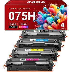캐논호환 컬러 이미지 CLASS LBP646Cdw MF665Cdw MF663Cdw MF662Cdw LBP647Cdw LBP640c MF660c 프린터 잉크용 075H 토너 카트리지 호환 교체4팩
