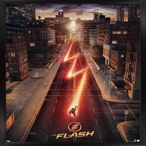 트렌드 인터내셔널 DC 코믹스 TV - 플래시 스트리트 원 시트 월 포스터 22.375인치 x 34인치 블랙 프레임