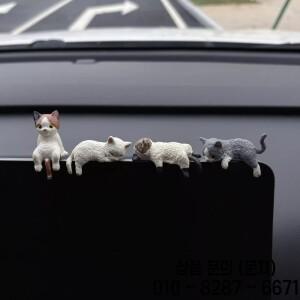 5개 귀여운 고양이 장식 창의적인 잠자는 인형 자동차 스크린 장난감 미니어처 선물