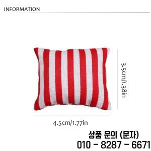 1:12 미니어처 인형 집 가구 꽃 베개 나무 소파 쿠션 시뮬레이션 격자 모델 액세서리
