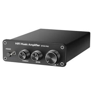 BT20A 프로 스테레오 앰프 300W X 2 미니 클래스 D 리시버 패시브 스피커용 채널 홈 오디오 부품 2개 실내/외/차고/천장/서랍 200W