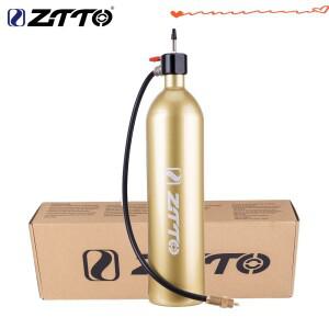 ZTTO 튜브리스 타이어 팽창기 MTB 도로 자전거 에어 부스터 가스 실린더 26 27.5 용 밸브가있는 1.15L 병