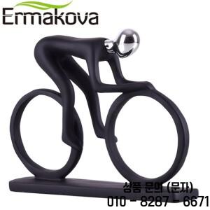ERMAKOVA 현대 추상 수지 자전거 사이클 동상 라이더 레이서 사무실 거실 장식