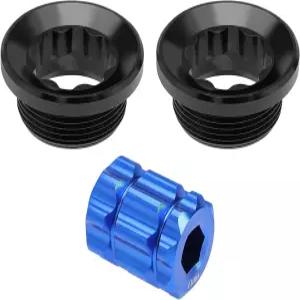 SHING F LTD 2PCS 자전거 크랭크 조정 캡과 호환되는 WTih 시마노 데어/XT/SLX/XTR105/UT/DA M20 커버 나사