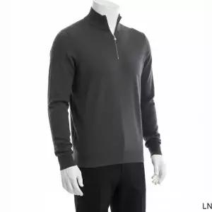 G FORE 남성 메리노울 브이넥 쿼터 집 스웨터 슬림핏