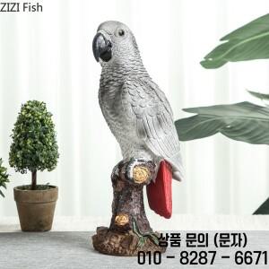 크리에이티브 시뮬레이션 앵무새 공예 장식품 회색 잉꼬 동물 조각 홈 인테리어 액세서리