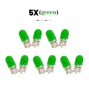 501 W5W XENON T10 유리 전구, 12V 단일 필라멘트, 다양한 색상 자동차 램프, 보라색 앰버 블루 클리어 레