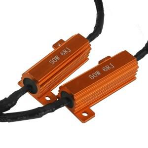 2개 H7 LED 안개등 CANBUS 50W 6옴 부하 저항기 경고 오류 없음 캔슬러