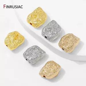 14K/18K 금도금 불규칙 스페이서 비즈 분리기 DIY 팔찌 쥬얼리 제작 액세서리용 황동