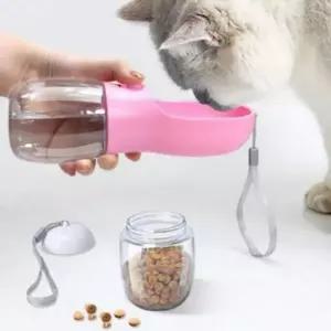 [에이치플러스몰]외출 강아지산책 물병 300ml 휴대용 반려동물 휴대 물통 급수기